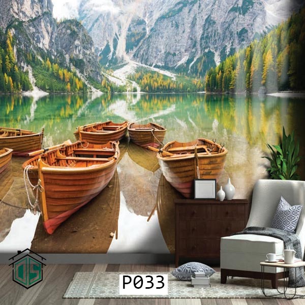 پوستر دیواری قایق و دریاچه کد P033