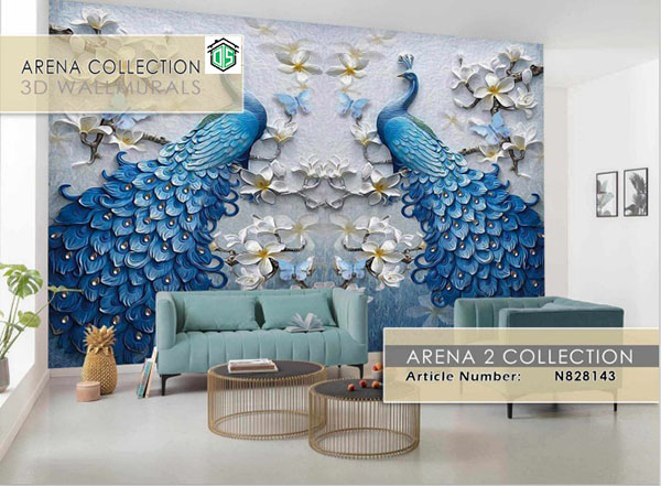 پوستر دیواری سه بعدی طاووس هلندی