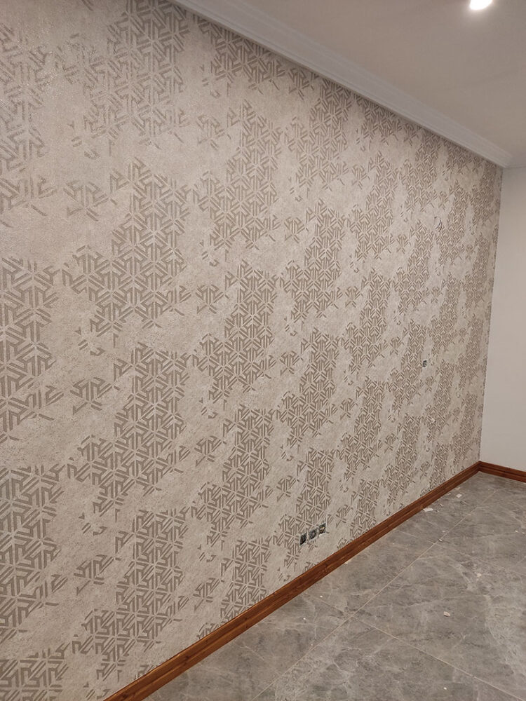 نمونه اجرای کاغذ دیواری آپارتمان چالوس