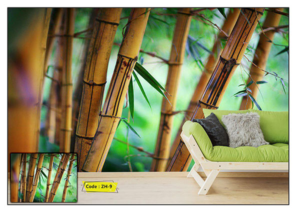پوستر طبیعت طرح درخت بامبو کد ZH-9