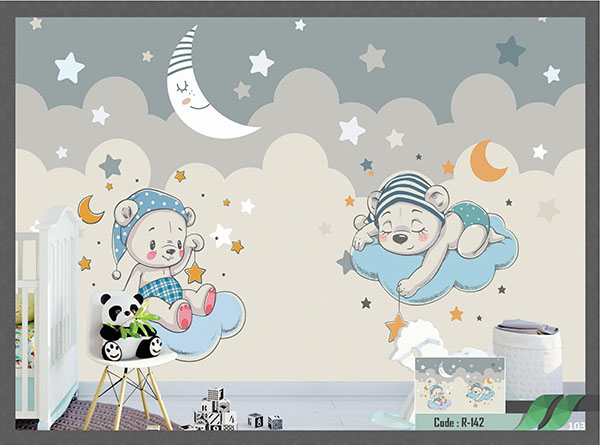 پوستر کودک خرس های خوشخواب کد R-142