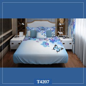 روتختی گل و پروانه آبی کد T4207