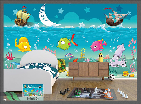 پوستر کودک کارتونی طرح اقیانوس کد R-134