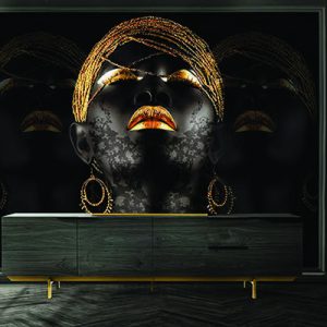 پوستر زن سیاهپوست با موی طلایی کد PA399